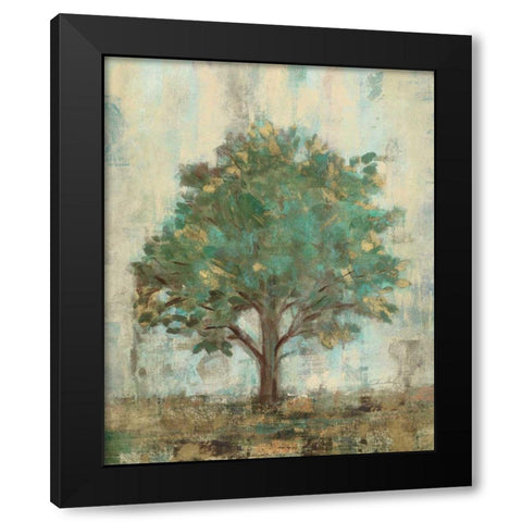 Verdi Trees I Black Modern Wood Framed Art Print with Double Matting by Vassileva, Silvia