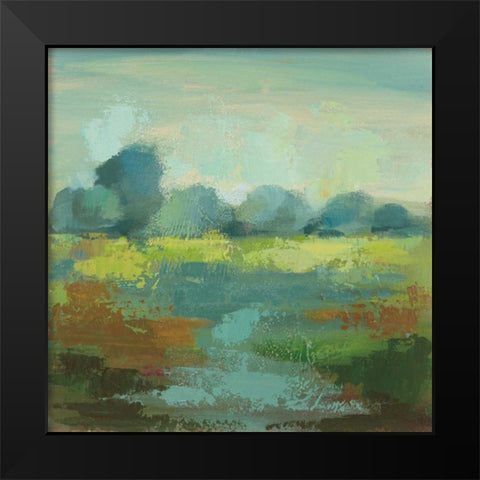 Windsor Blue Field III Black Modern Wood Framed Art Print by Vassileva, Silvia