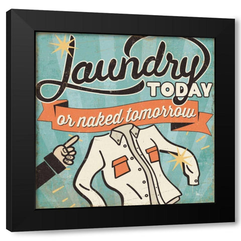 The Cleaners I Black Modern Wood Framed Art Print with Double Matting by Pela Studio
