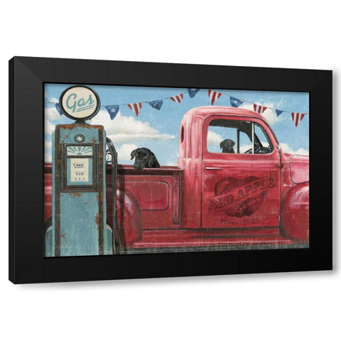 Lets Go for a Ride I Black Modern Wood Framed Art Print with Double Matting by Wiens, James