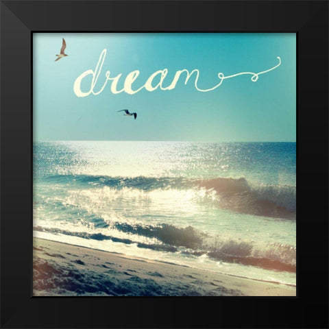 Coastline Waves Black Modern Wood Framed Art Print by Schlabach, Sue