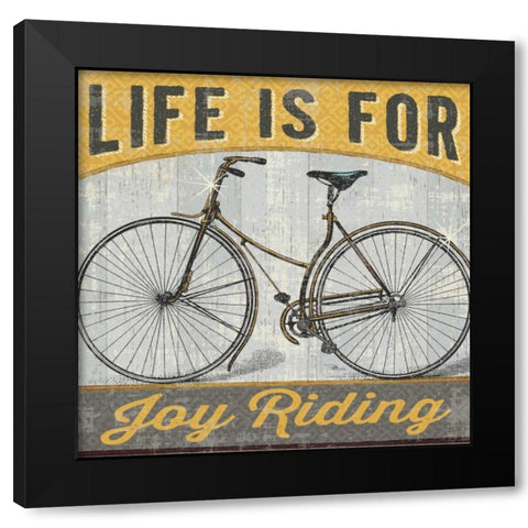 Joy Ride I Black Modern Wood Framed Art Print with Double Matting by Pela Studio