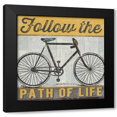 Joy Ride II Black Modern Wood Framed Art Print with Double Matting by Pela Studio