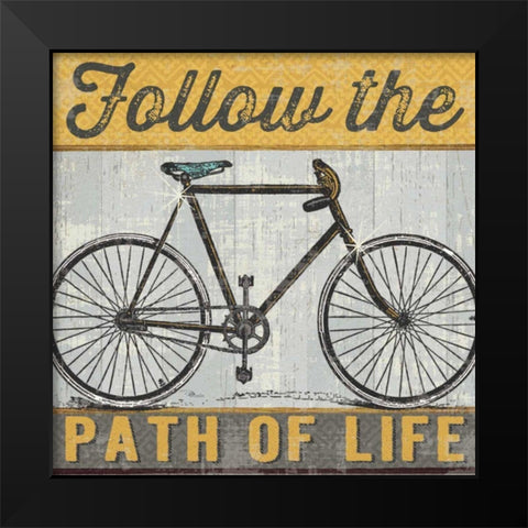 Joy Ride II Black Modern Wood Framed Art Print by Pela Studio