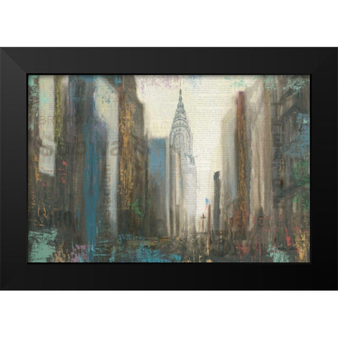 Urban Movement I NY Black Modern Wood Framed Art Print by Sullivan, Myles