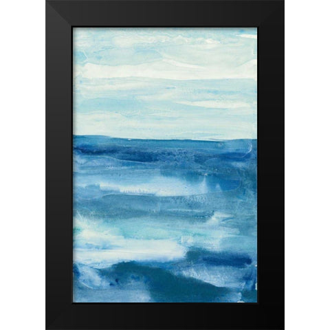 Lost in Blue Black Modern Wood Framed Art Print by Paschke, Chris