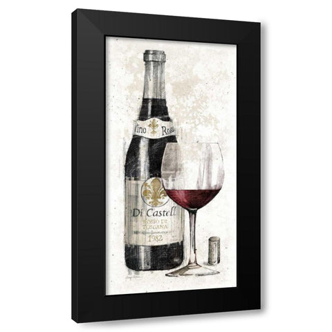 Pencil Wine I Black Modern Wood Framed Art Print with Double Matting by Tillmon, Avery