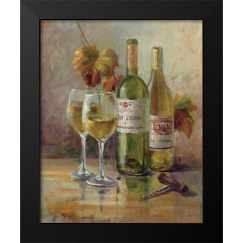 Opening the Wine II Black Modern Wood Framed Art Print by Nai, Danhui