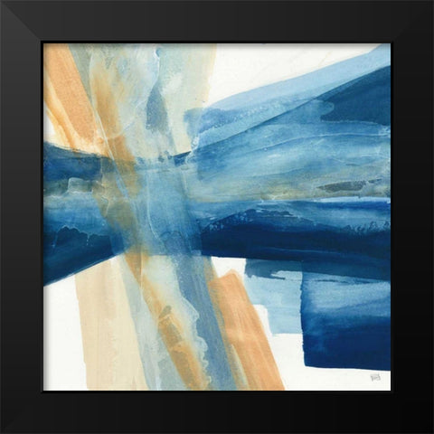 Indigo II Black Modern Wood Framed Art Print by Paschke, Chris