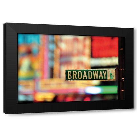 On Broadway Black Modern Wood Framed Art Print with Double Matting by Richard, Ben