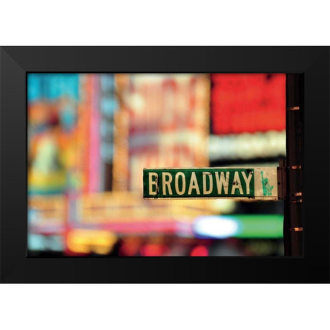On Broadway Black Modern Wood Framed Art Print by Richard, Ben