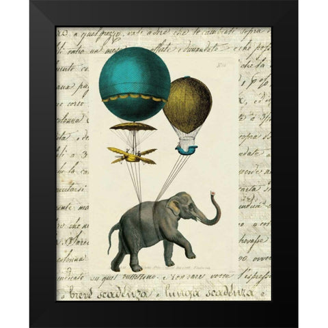 Elephant Ride I v.2 Black Modern Wood Framed Art Print by Schlabach, Sue