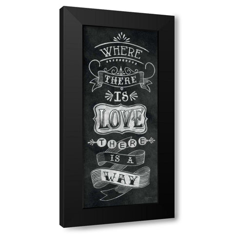 Where There is Love Black Modern Wood Framed Art Print with Double Matting by Urban, Mary