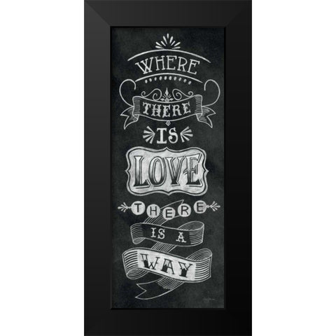 Where There is Love Black Modern Wood Framed Art Print by Urban, Mary