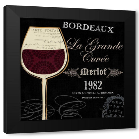 At the Winery I Black Black Modern Wood Framed Art Print by Charron, Veronique