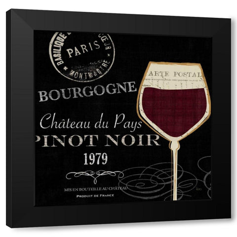 At the Winery II Black Black Modern Wood Framed Art Print with Double Matting by Charron, Veronique