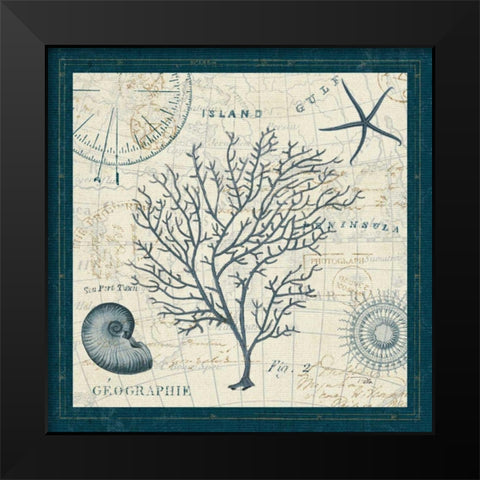 Ocean Life IV Black Modern Wood Framed Art Print by ERR, Pela