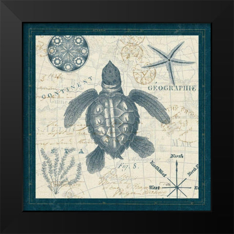 Ocean Life VI Black Modern Wood Framed Art Print by ERR, Pela
