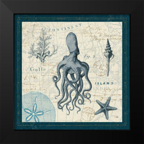 Ocean Life VII Black Modern Wood Framed Art Print by ERR, Pela