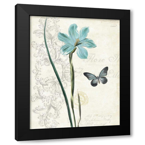 Lila Bleu I Black Modern Wood Framed Art Print with Double Matting by Pertiet, Katie