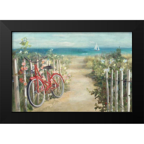 Summer Ride Crop Black Modern Wood Framed Art Print by Nai, Danhui