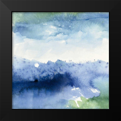 Midnight at the Lake II Black Modern Wood Framed Art Print by Schick, Mike