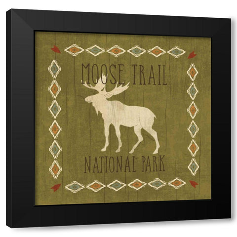 Lodge Resort II on Wood Black Modern Wood Framed Art Print with Double Matting by Charron, Veronique