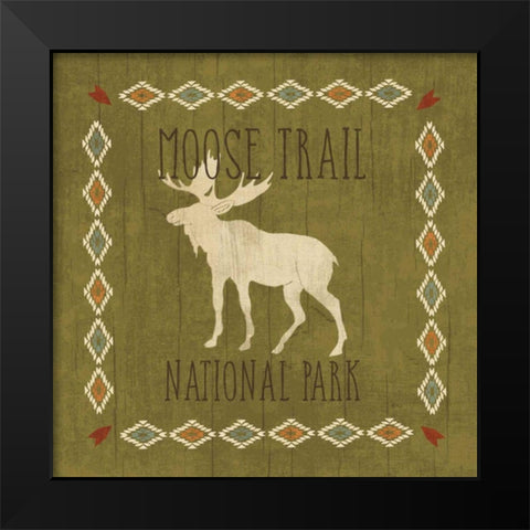 Lodge Resort II on Wood Black Modern Wood Framed Art Print by Charron, Veronique