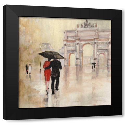 Romantic Paris II Black Modern Wood Framed Art Print by Purinton, Julia