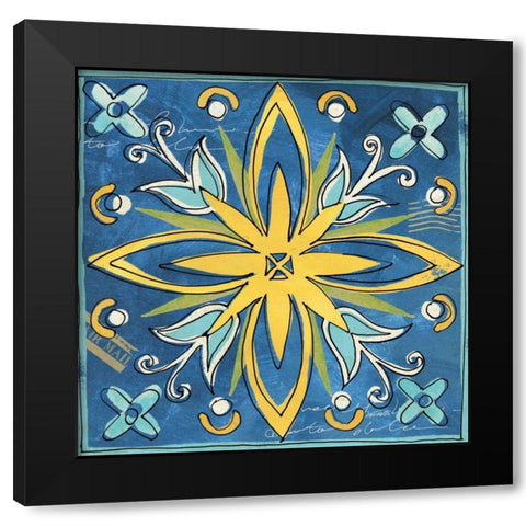 Tuscan Sun Tile I Black Modern Wood Framed Art Print with Double Matting by Tavoletti, Anne