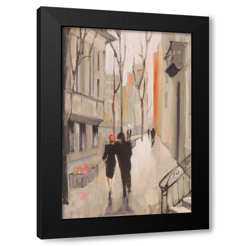 Village Promenade Neutral Black Modern Wood Framed Art Print with Double Matting by Purinton, Julia