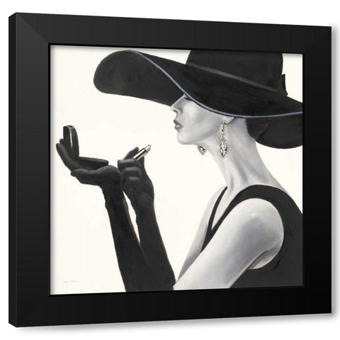 Haute Chapeau II Black Modern Wood Framed Art Print by Fabiano, Marco