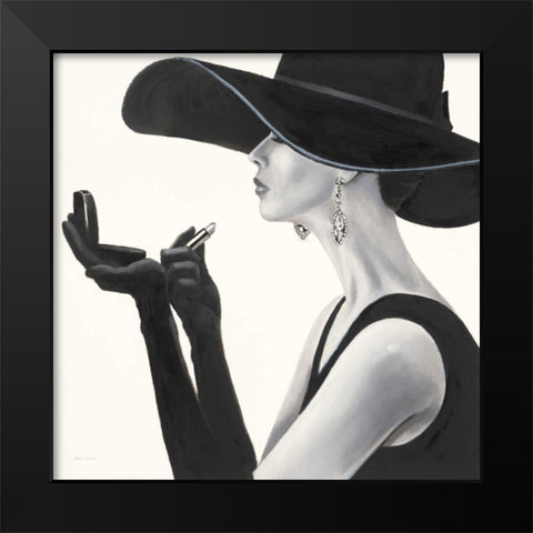 Haute Chapeau II Black Modern Wood Framed Art Print by Fabiano, Marco