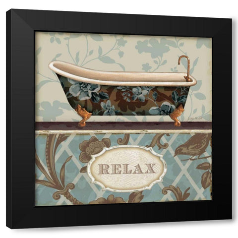 Bathroom Bliss I Black Modern Wood Framed Art Print with Double Matting by Audit, Lisa