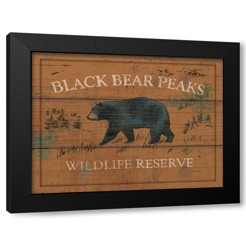 Lodge Signs V Black Modern Wood Framed Art Print with Double Matting by Wiens, James