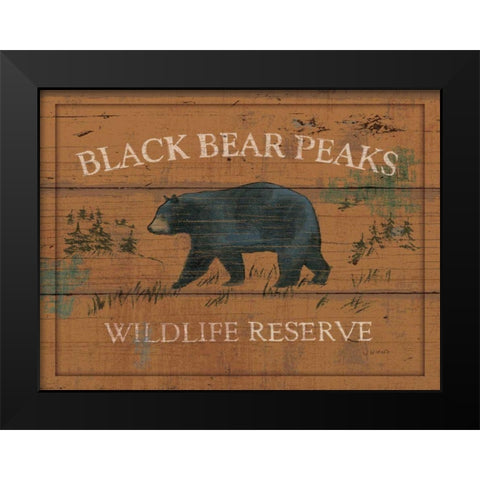 Lodge Signs V Black Modern Wood Framed Art Print by Wiens, James