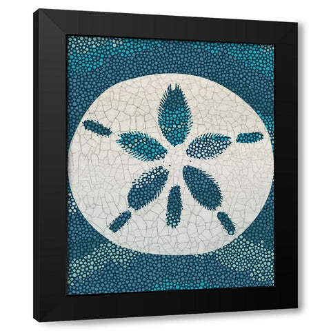 Sea Glass II Crop Black Modern Wood Framed Art Print with Double Matting by Wild Apple Portfolio