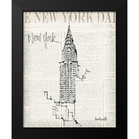 City Sketches I Black Modern Wood Framed Art Print by Tavoletti, Anne