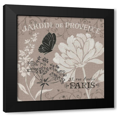 French Linen Garden III Black Modern Wood Framed Art Print by Brissonnet, Daphne