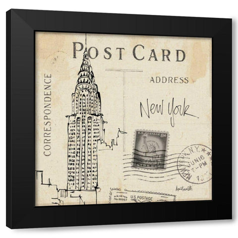 Postcard Sketches I Black Modern Wood Framed Art Print with Double Matting by Tavoletti, Anne