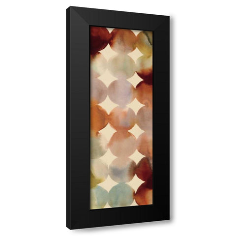 Raindots Panel II Black Modern Wood Framed Art Print by Wild Apple Portfolio