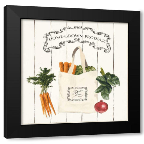 Gone to Market Home Grown Produce Black Modern Wood Framed Art Print with Double Matting by Fabiano, Marco