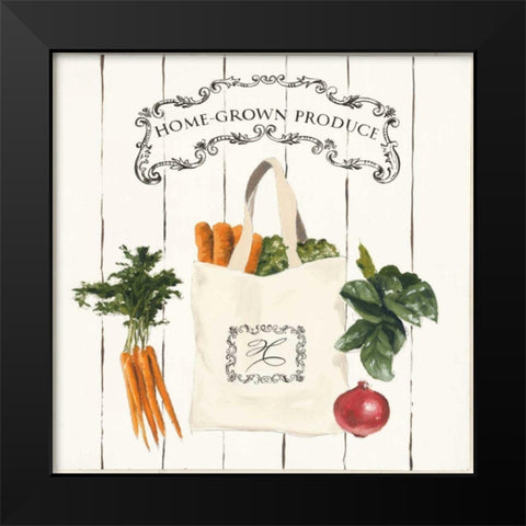 Gone to Market Home Grown Produce Black Modern Wood Framed Art Print by Fabiano, Marco