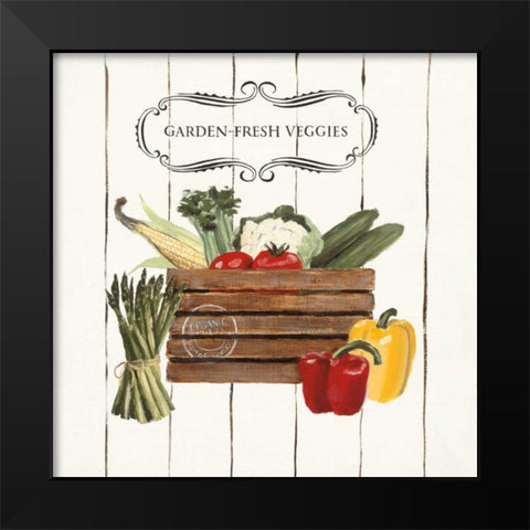 Gone to Market Fresh Veggies Black Modern Wood Framed Art Print by Fabiano, Marco