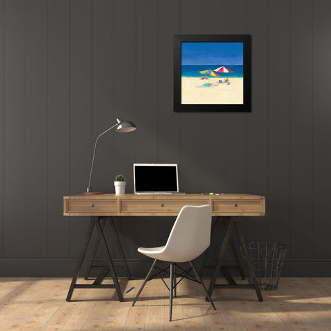 Day at the Beach Sq II Black Modern Wood Framed Art Print by Tillmon, Avery