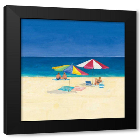 Day at the Beach Sq II Black Modern Wood Framed Art Print with Double Matting by Tillmon, Avery