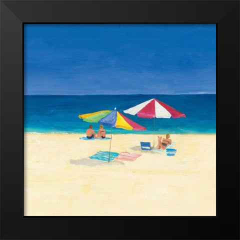 Day at the Beach Sq II Black Modern Wood Framed Art Print by Tillmon, Avery