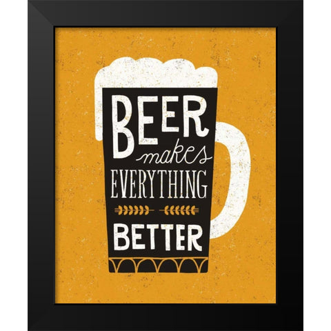 Craft Beer II Black Modern Wood Framed Art Print by Mullan, Michael