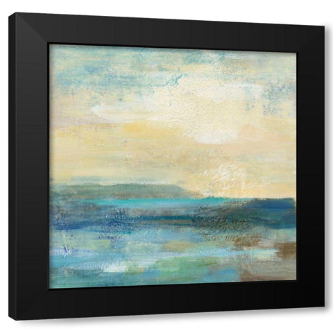 Sunset Beach I Black Modern Wood Framed Art Print by Vassileva, Silvia