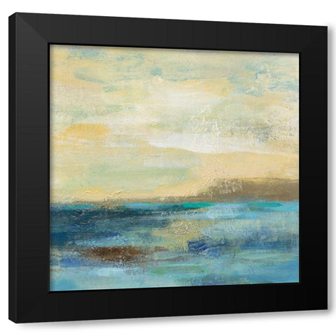 Sunset Beach II Black Modern Wood Framed Art Print with Double Matting by Vassileva, Silvia